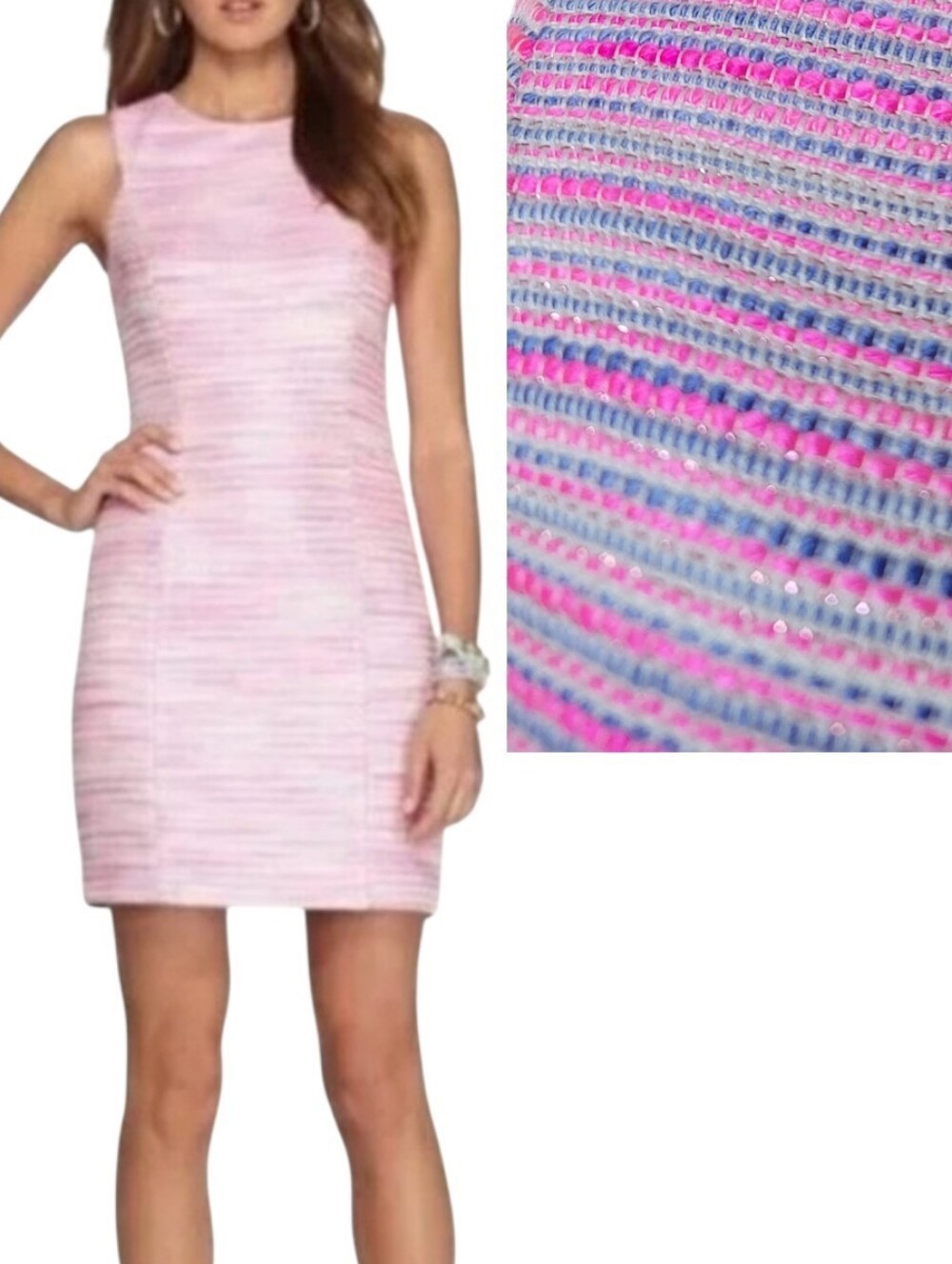 NWT Lilly Pulitzer Charlton Sheath Dress Pop Pink Barnard Boucle 4